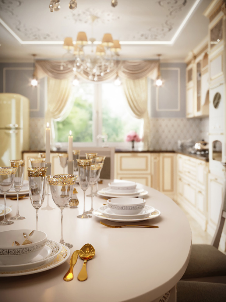 Дизайн кухни-гостиной в загородном доме. Всеволожск