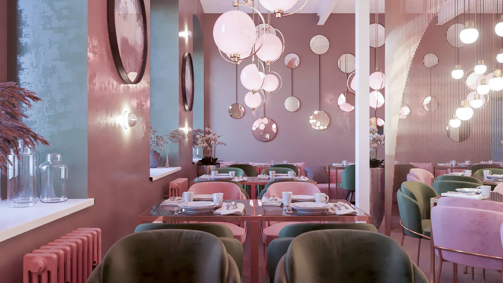 Restaurant_011_визуализация интерьера для ресторана "Джульетта" г. Спб