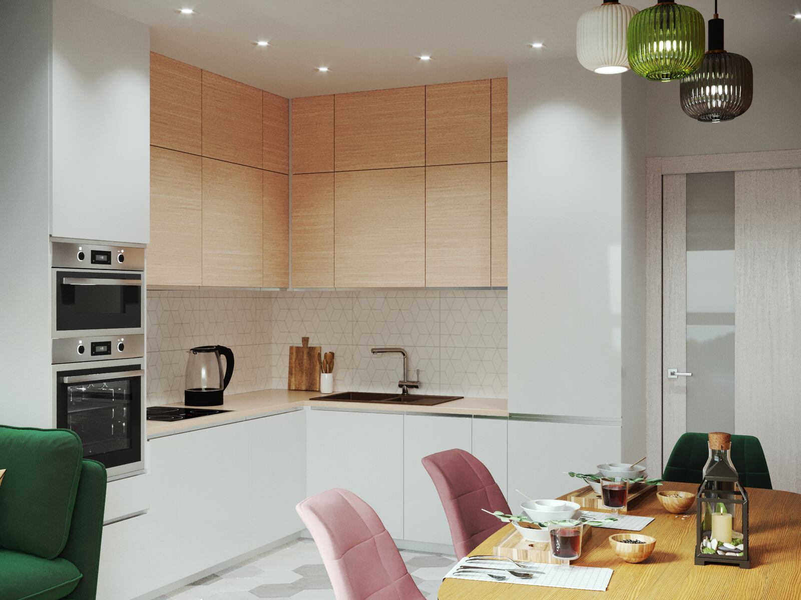 Проект интерьера двухкомнатной квартиры в стиле сканди