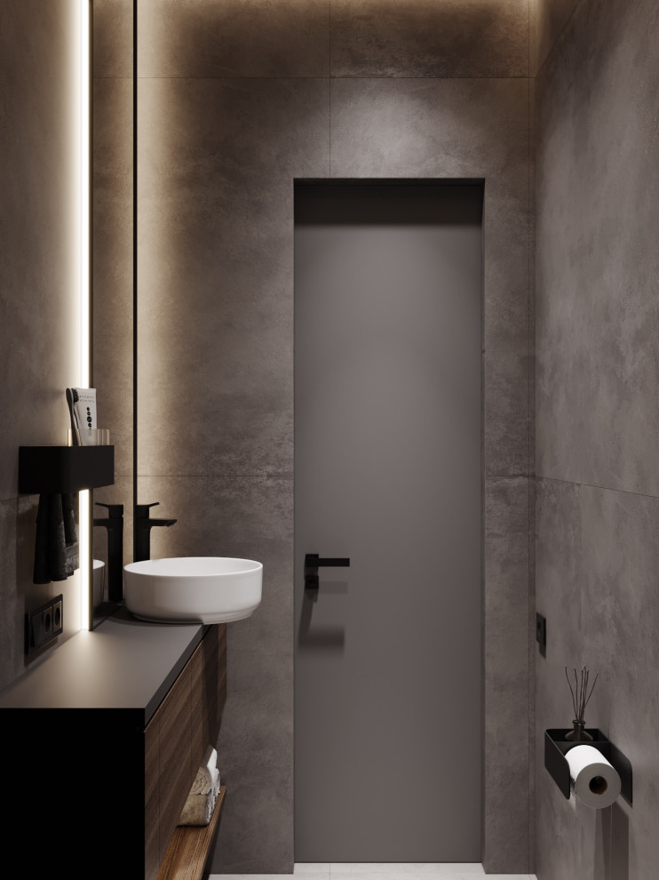 Брутальный современный интерьер, ЖК Румянцево Парк