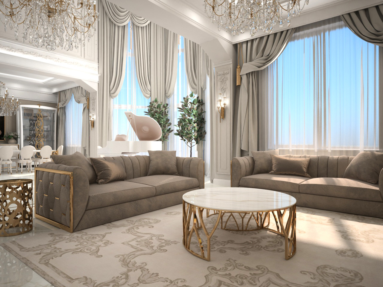 Классический дизайн коттеджа г. Пенза