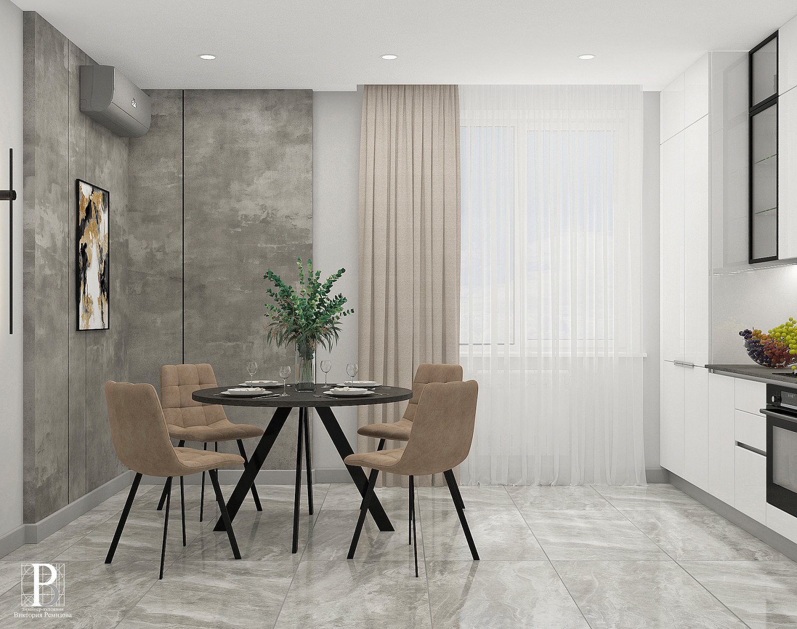 Дизайн проект квартиры 73,8 кв.м. г. Лермонтов, проспект Лермонтова