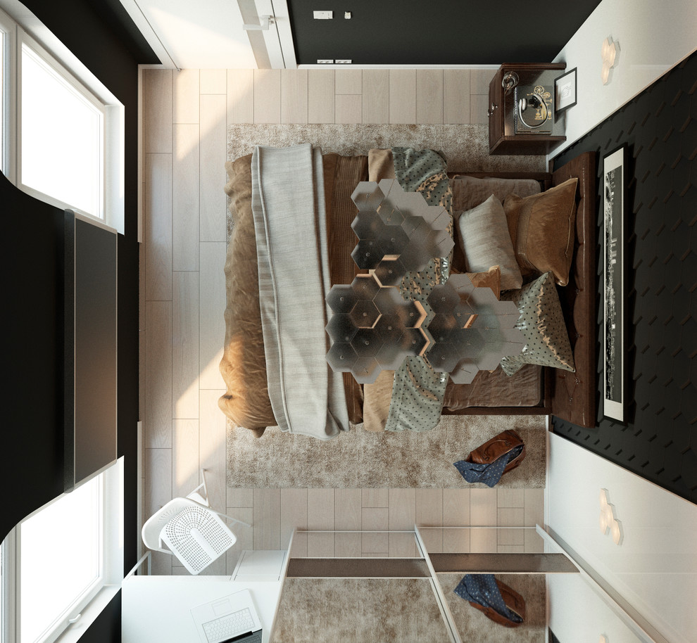 Спальня в черном цвете