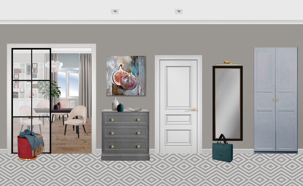 Визуализации - коллажи для проекта квартиры 62кв.м в сталинском доме г. Москва