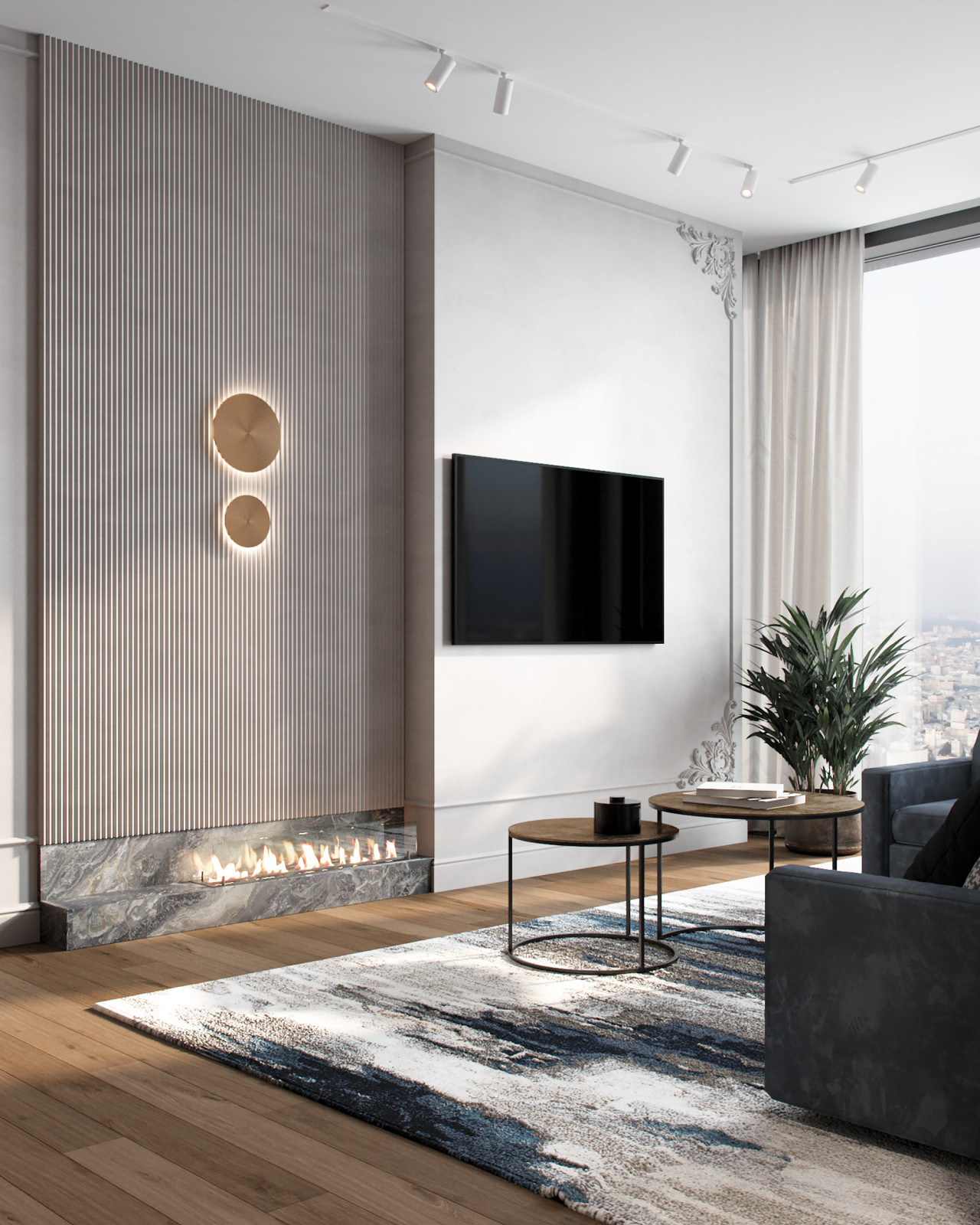 Дизайн кв Moskow Citi