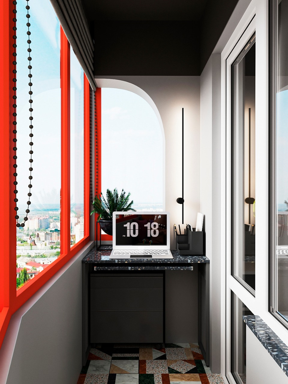 яркий интерьер для web дизайнера