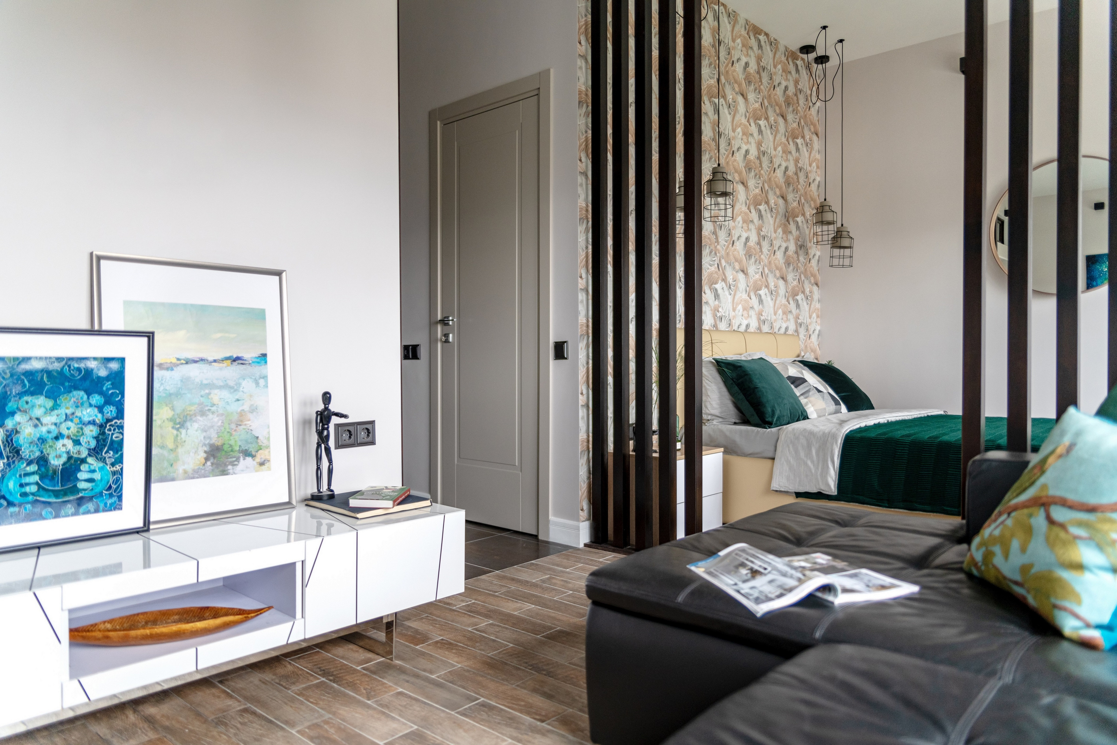 Houzz тур: Микролофт 38 кв.м с элементами тропиков