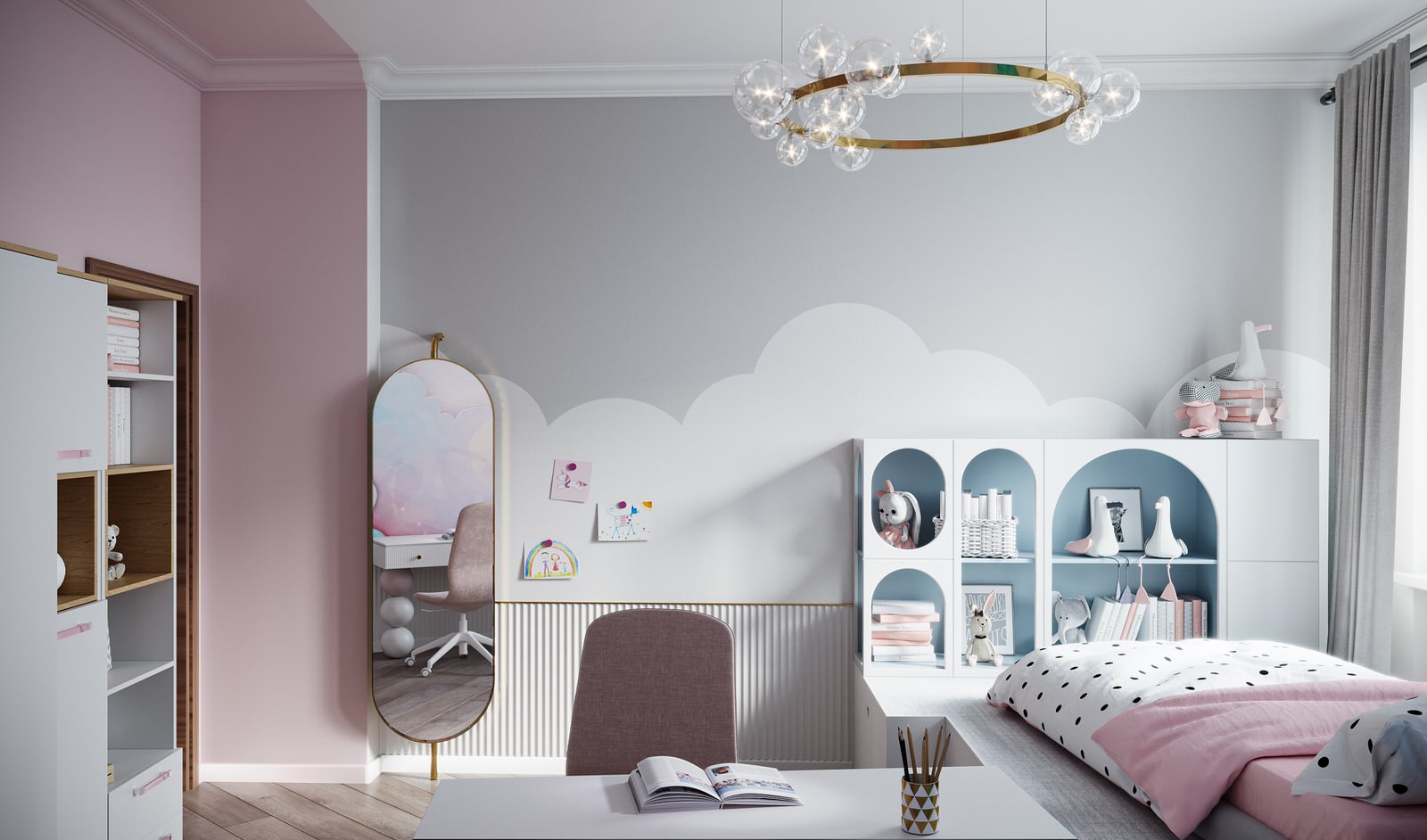 Декорирование детской комнаты, 14.5 кв.м.