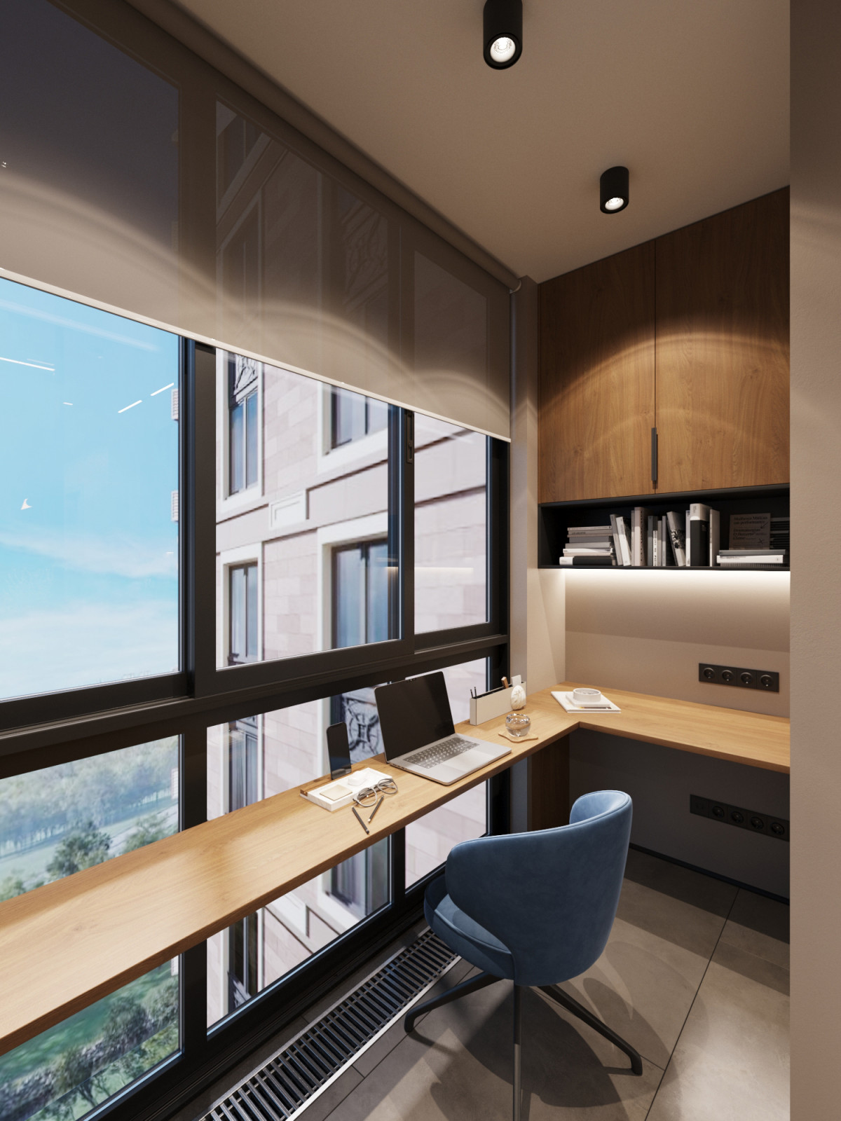 Дизайн-проект квартиры в темно серых тонах