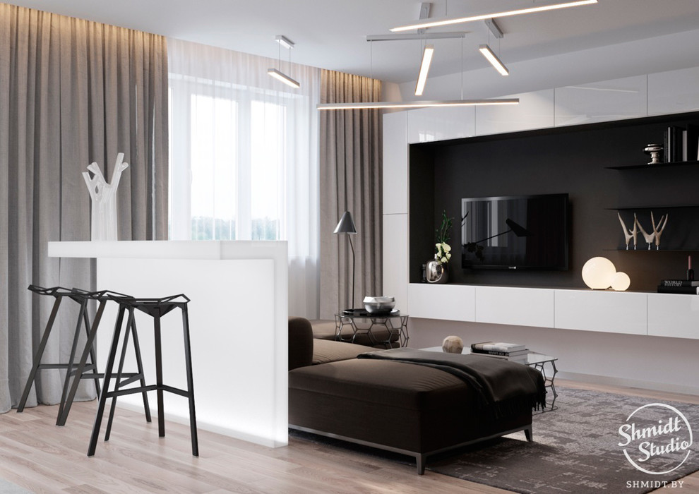 Проект интерьера "Кибер", Минск, 70м.кв