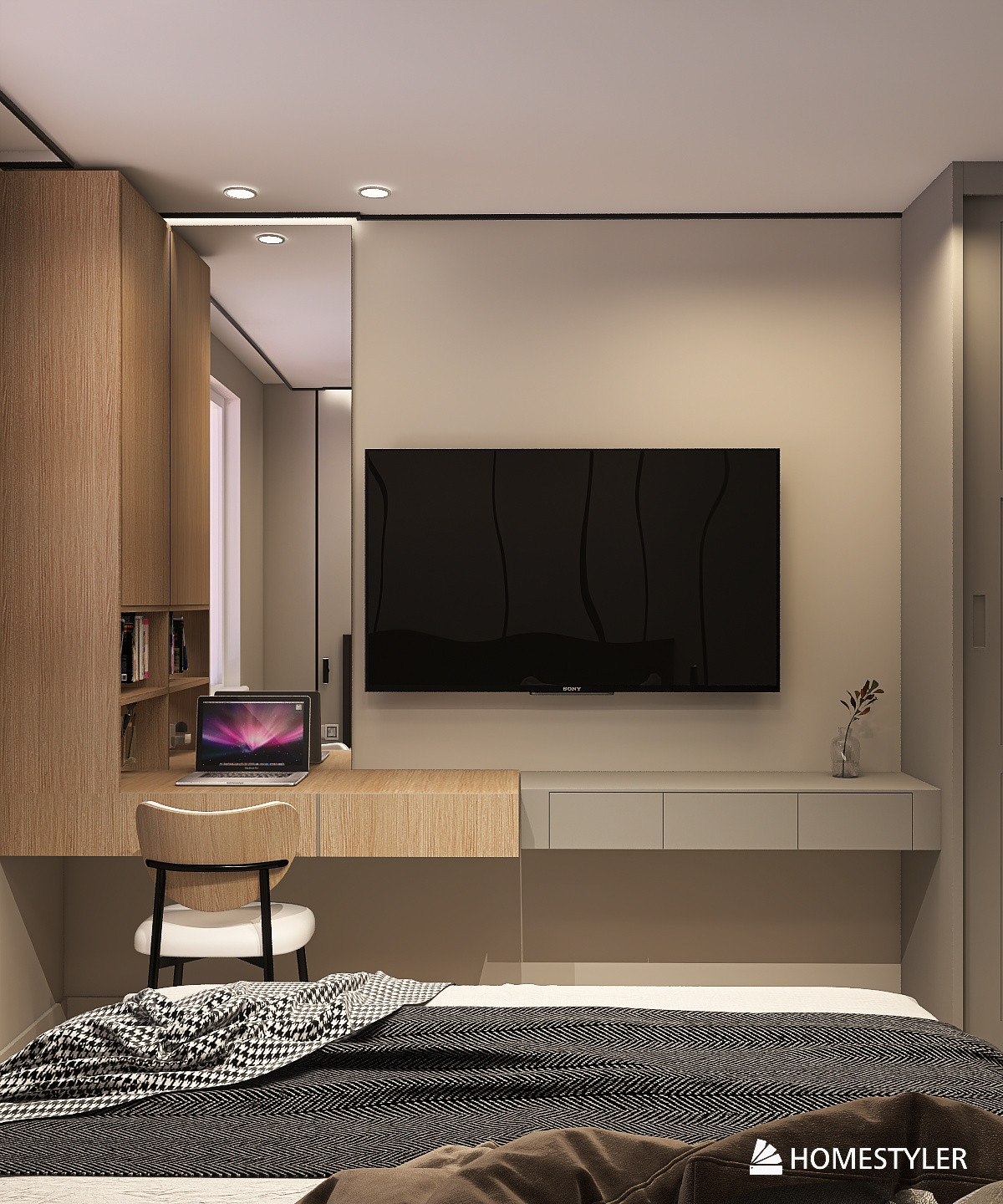 Проект 2-комнатной квартиры для молодого человека