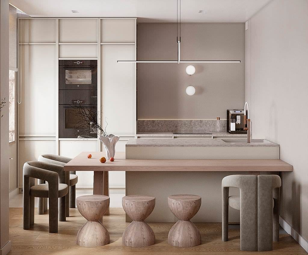 Обложка проекта: Минималистичная квартира в стиле джапанди, 100 м2