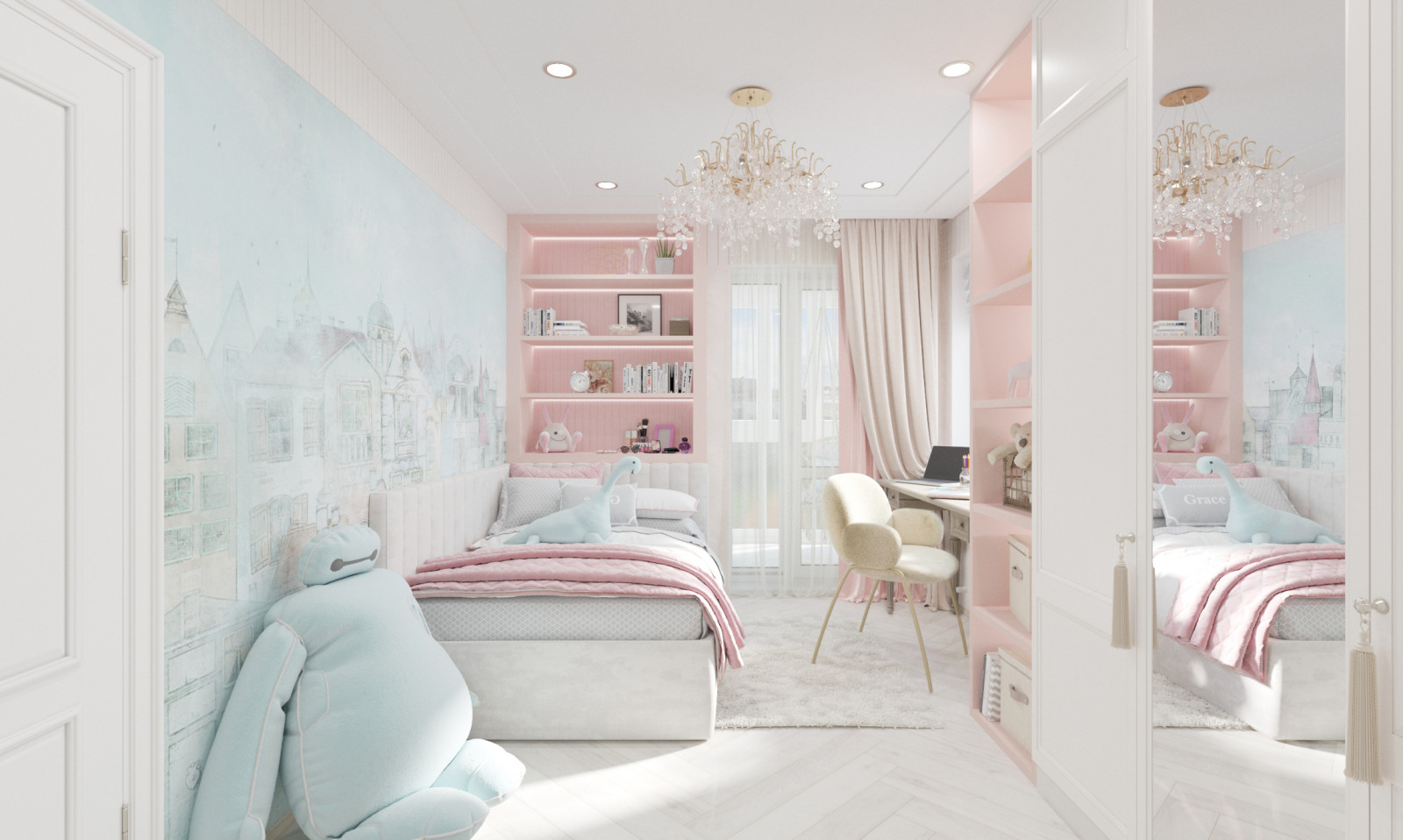 легкая неоклассика в голубом