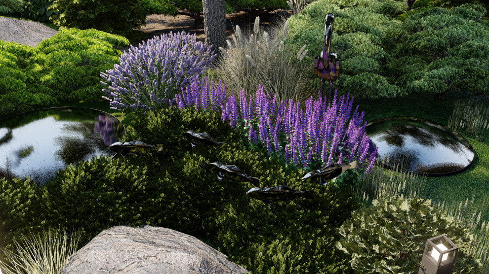 Арт-объекты на участке (КП Репино Парк)