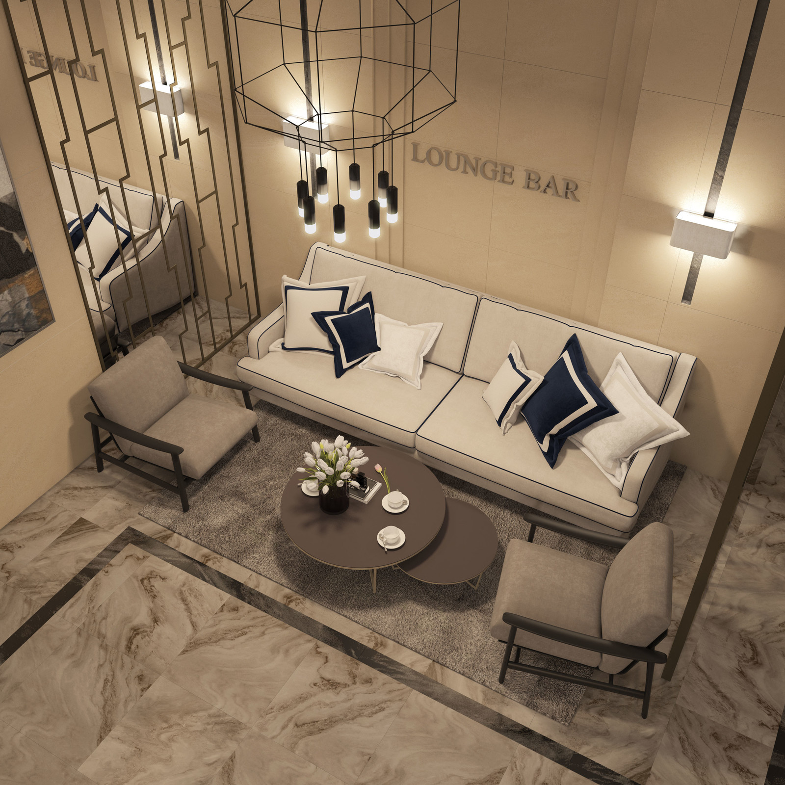 Интерьер холла в ЖК PRIME HOUSE