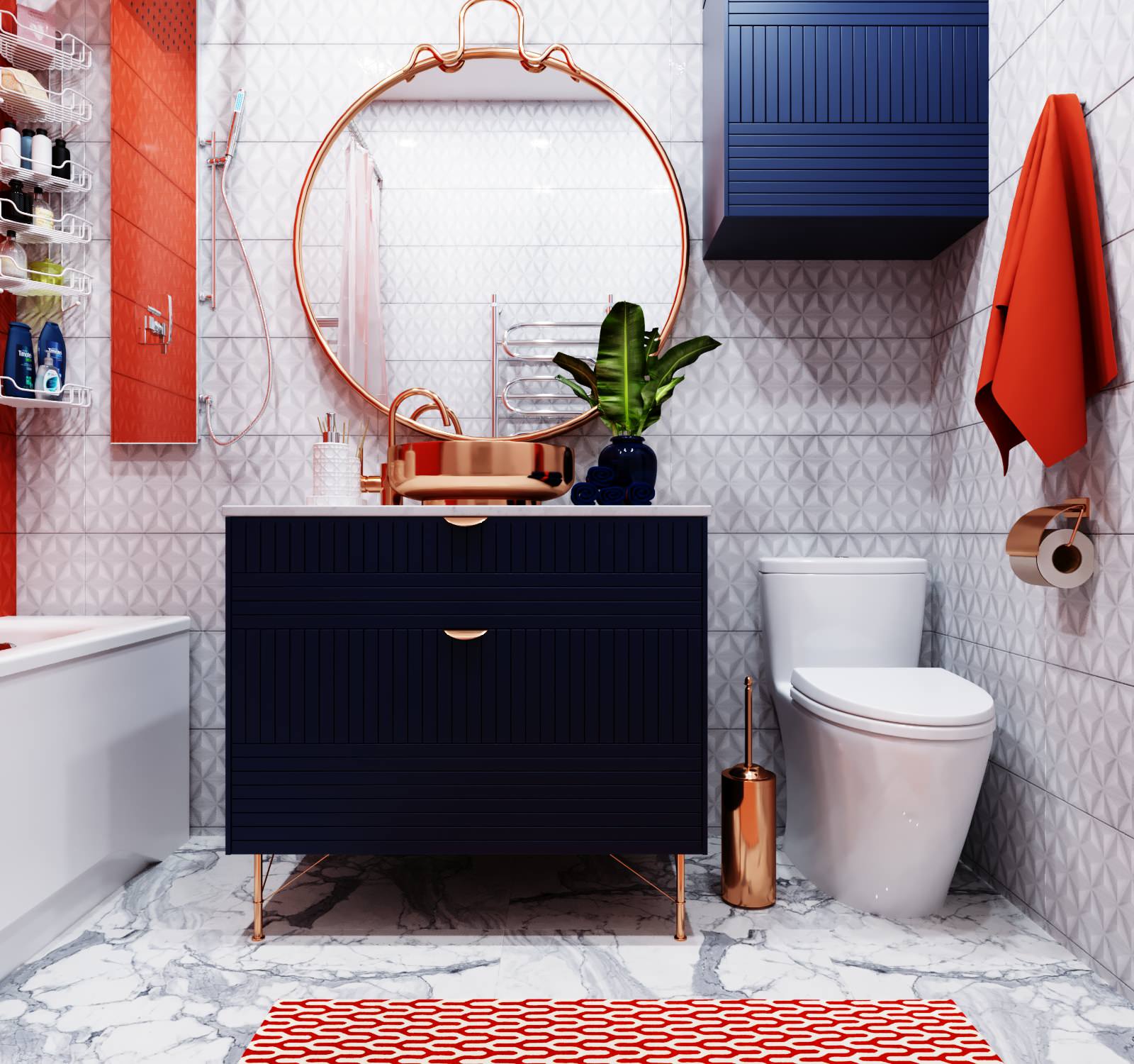 Дизайн санузла в ЖК "Вертикаль" г. Тула