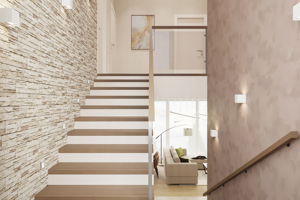 Обложка проекта: Дом - 130 м2. Лестница + холл №2