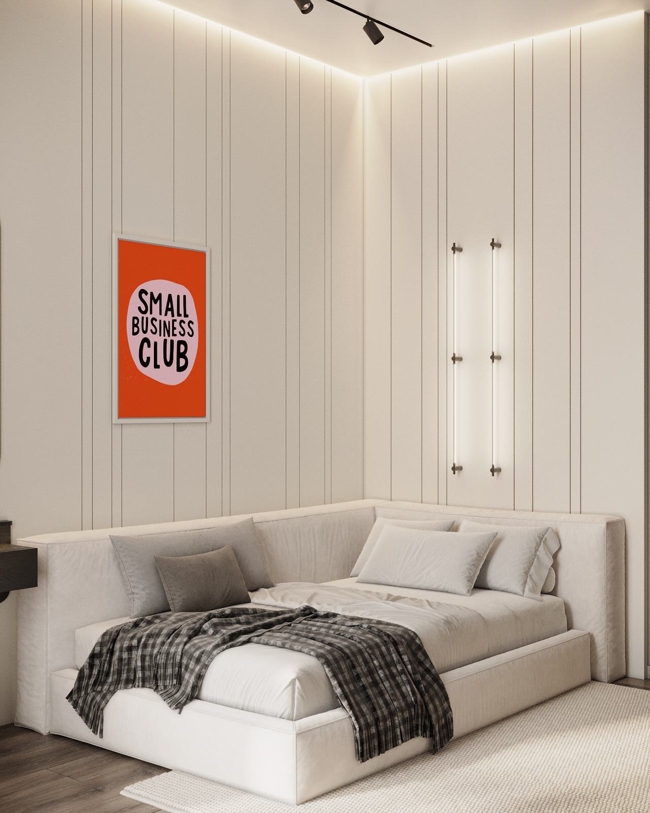 Монохромная квартира с террасой.