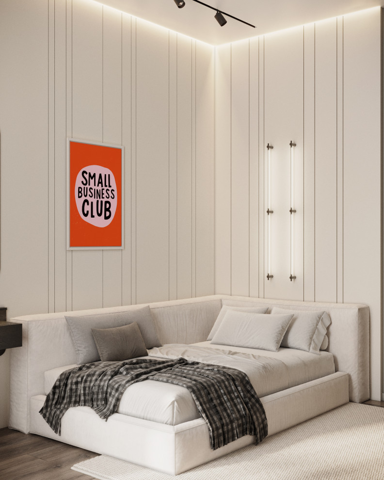 Монохромная квартира с террасой.