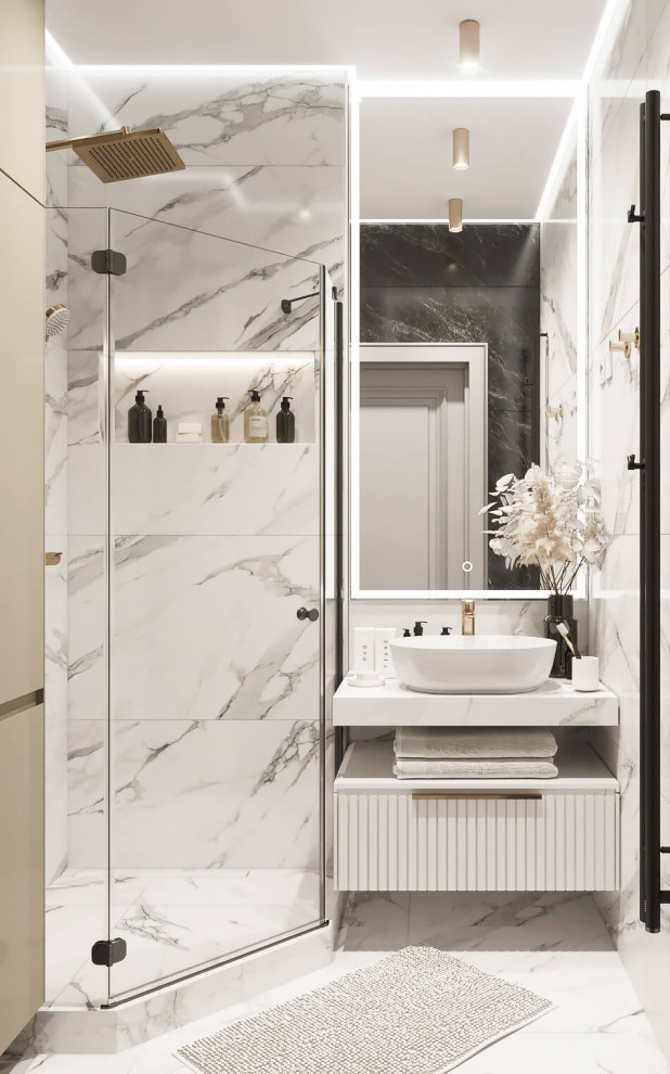 Обложка проекта: Душевая к классическом стиле