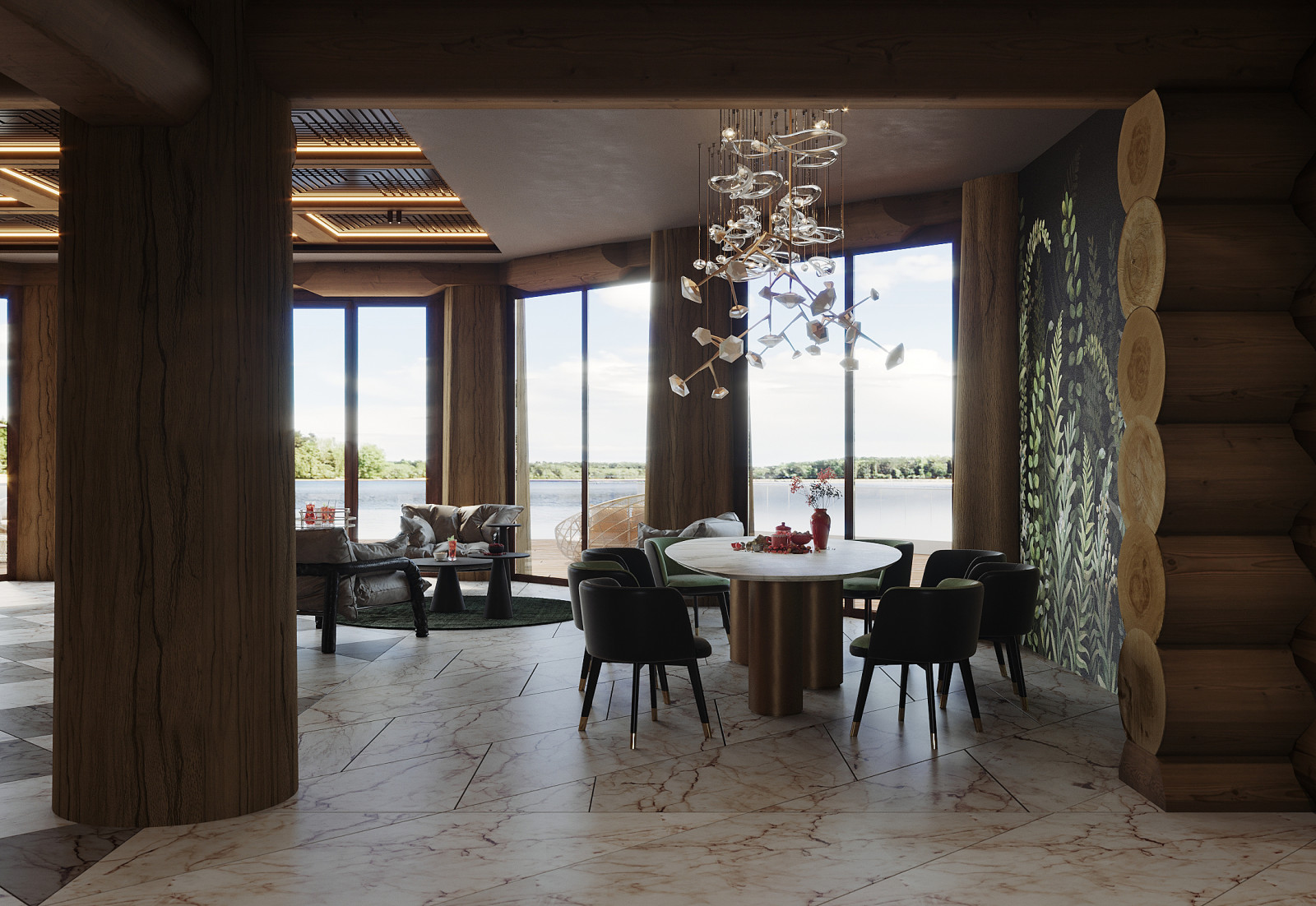 ЭСКИЗ-ПРОЕКТ ИНТЕРЬЕРА ДЕРЕВЯННОГО ДОМА