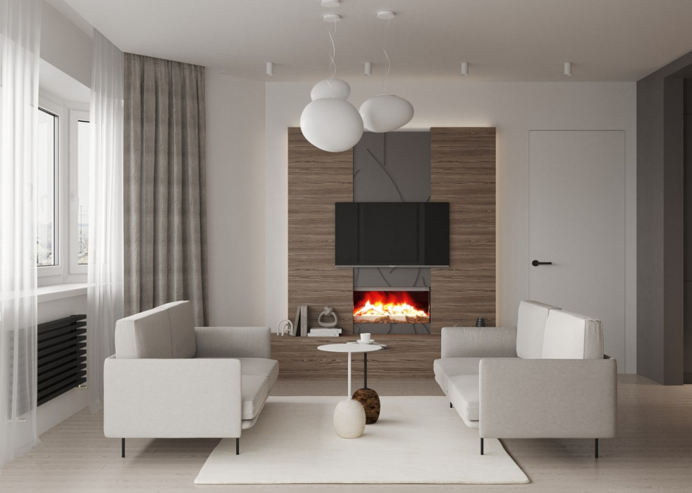 Гостиная в трехкомнатной квартире в Москве, м. Войковская