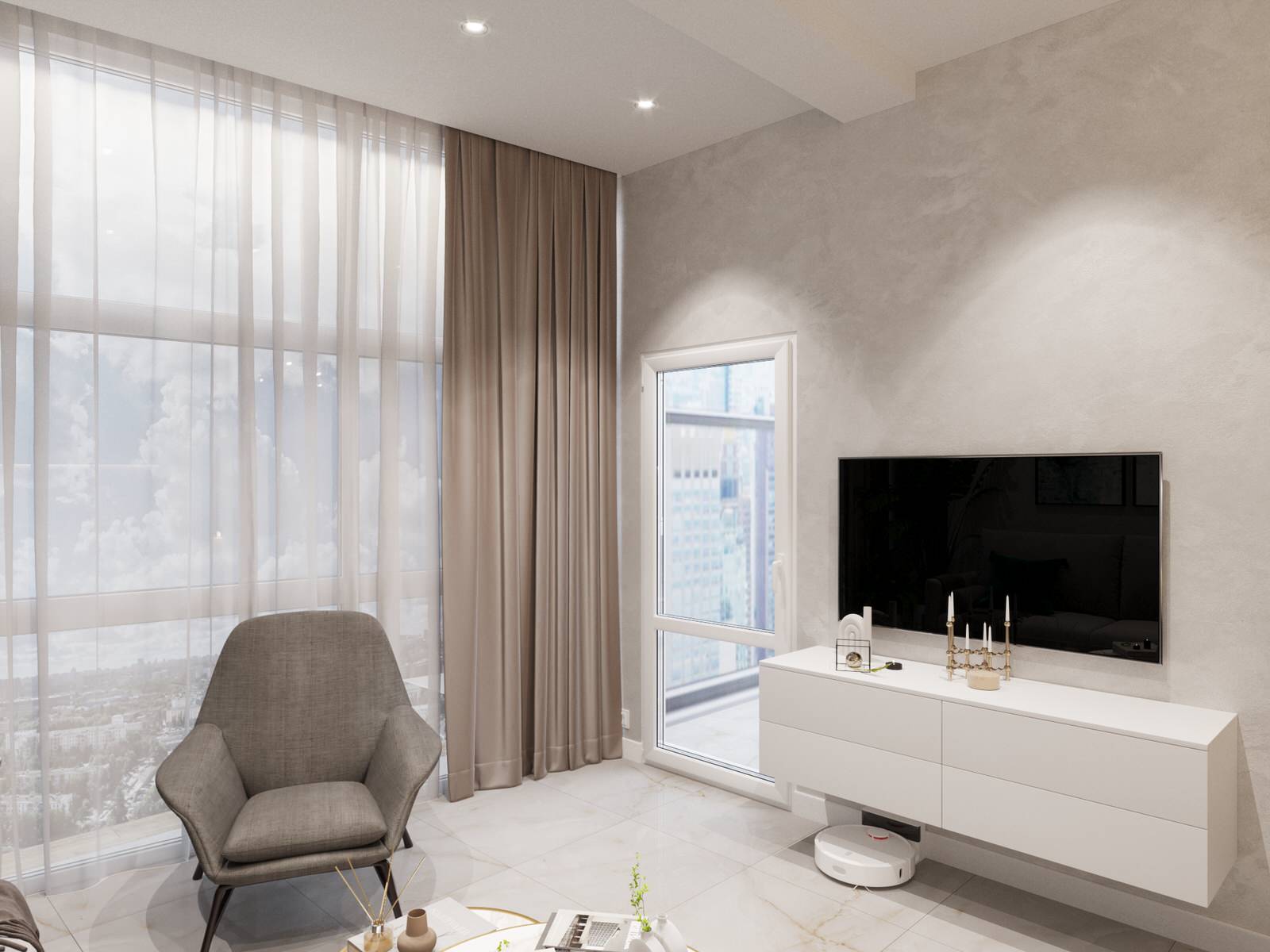 Квартира в бежевых тонах