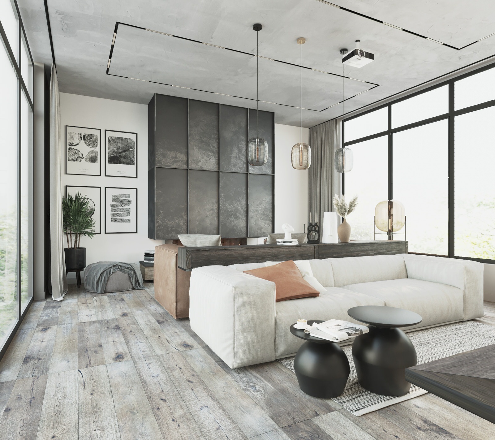 Аристократичный минимализм (гостиная виллы)