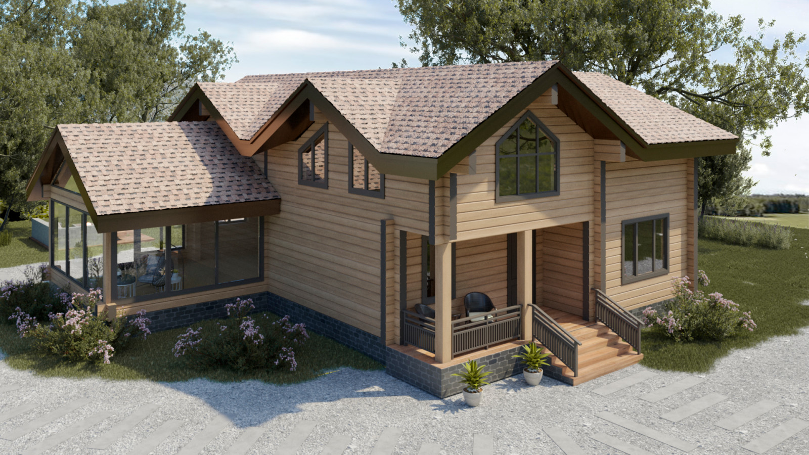 Загородный дом из бруса