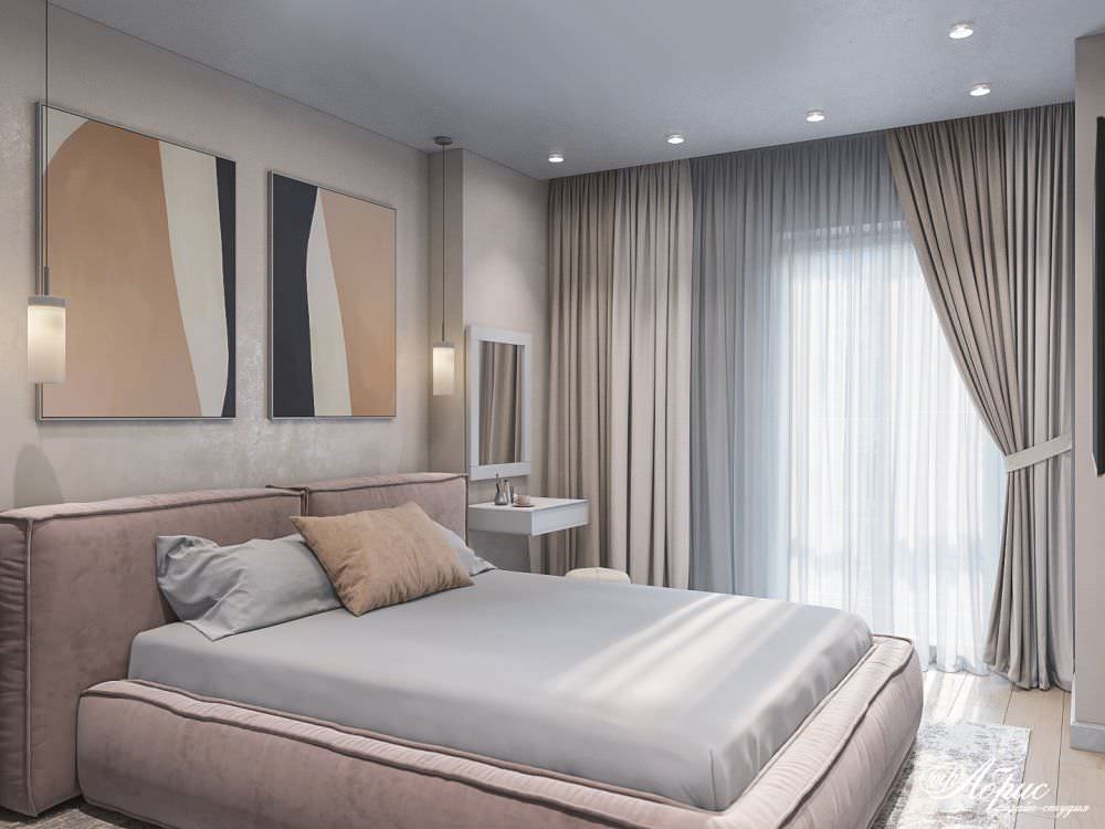 Обложка проекта: Дизайн интерьера двухкомнатной квартиры (ЖК Южный)