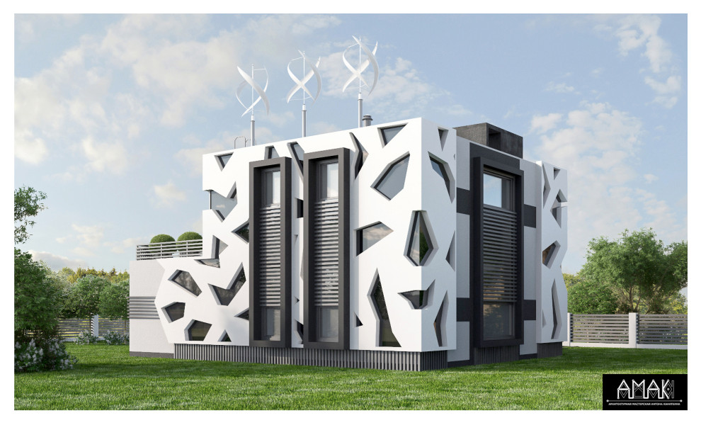 Коттедж в стиле Хай-Тек