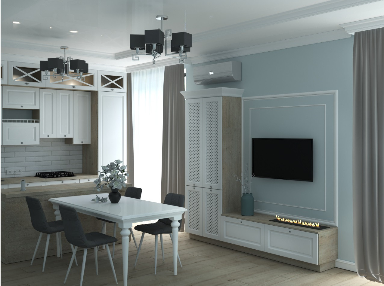 Небольшой частный дом в стиле неоклассика