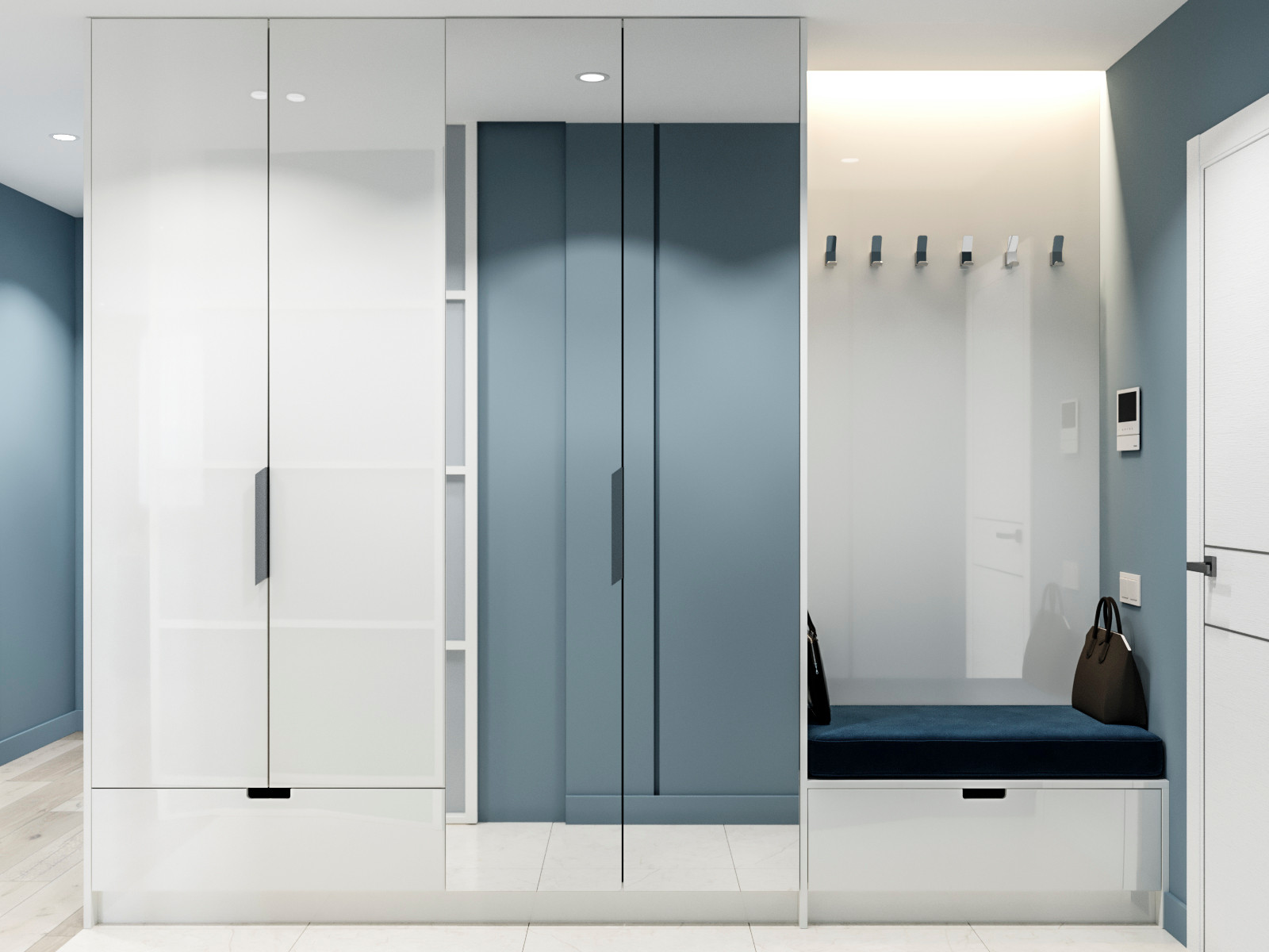 Трехкомнатная квартира в свежих оттенках