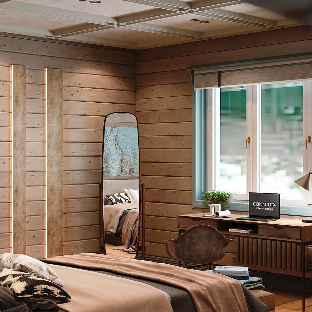 Загородный дом на озере, 230 м2