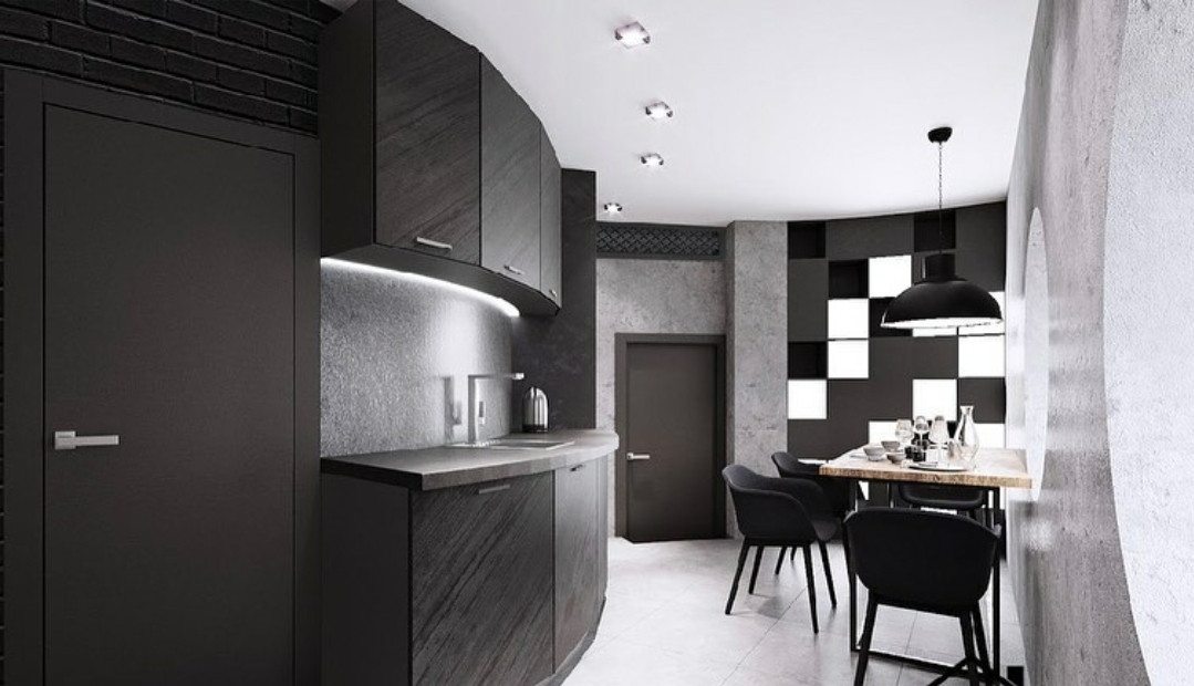 Роскошный проект кухни в стиле лофт