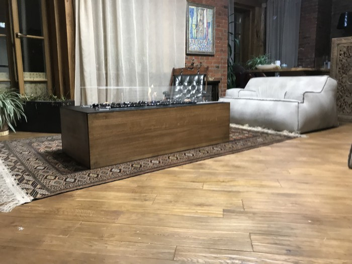 Журнальный стол с биокамином Oak под заказ