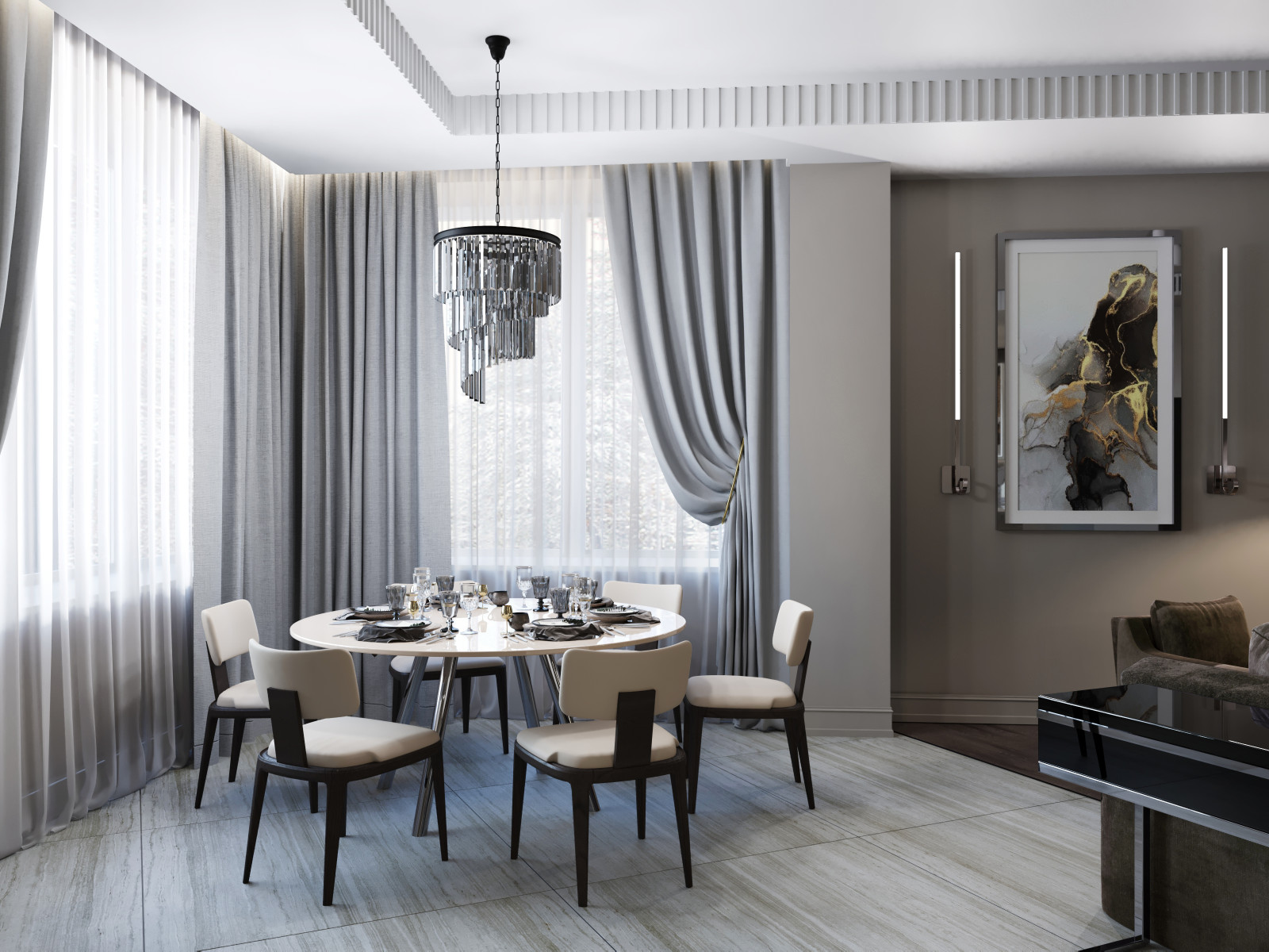 кухня-гостиная в частном доме в г. Чебоксары