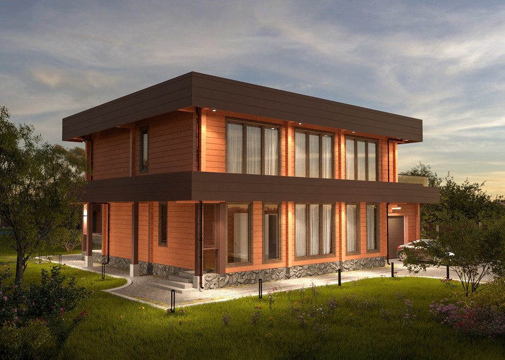 Дом из клееного бруса в пригороде Барнаула