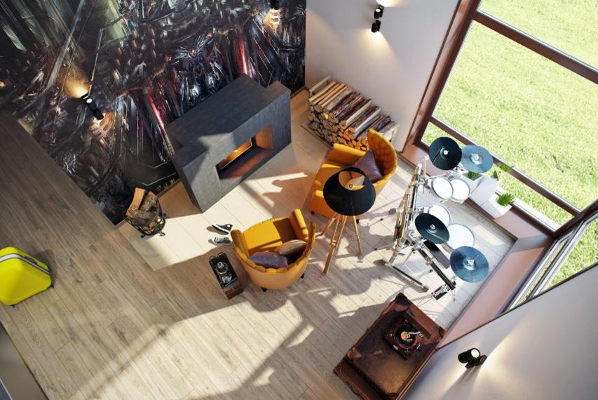 Интерьер загородного дома в Подмосковье.