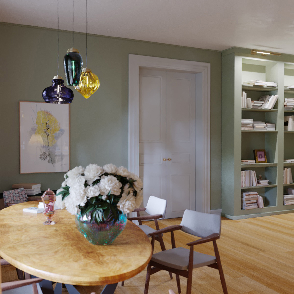 Обложка проекта: Dining-kitchen area