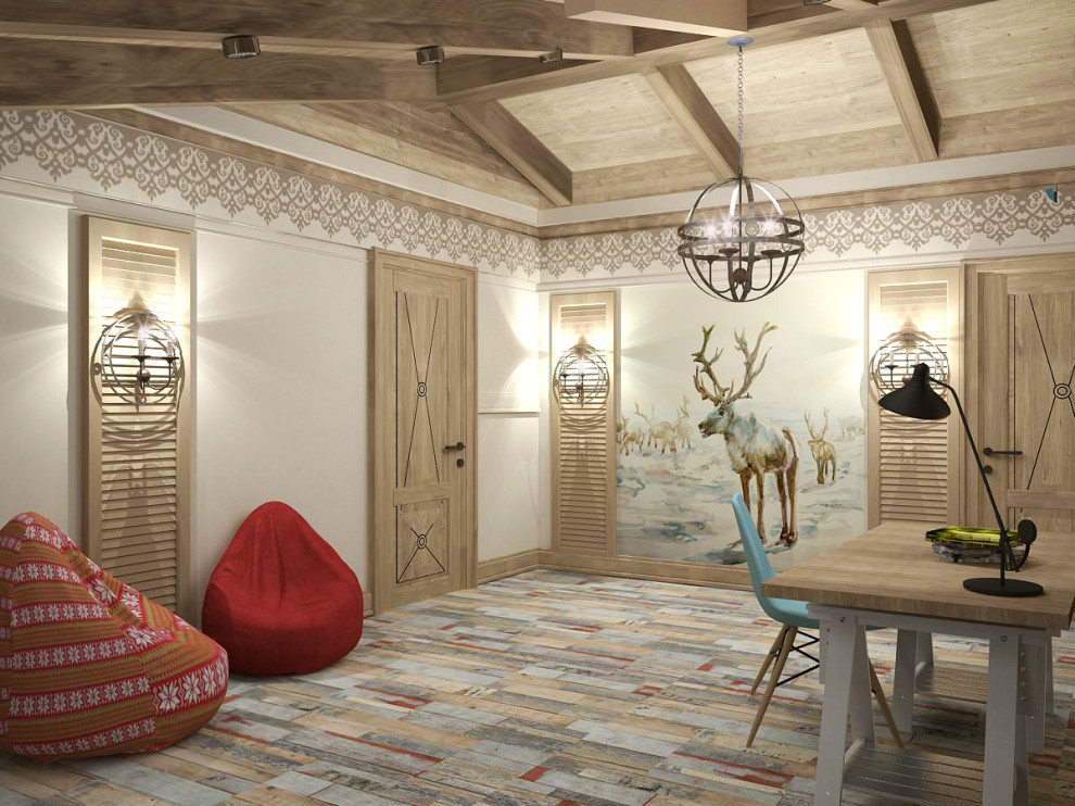 дестские комнаты в мансардных помещениях