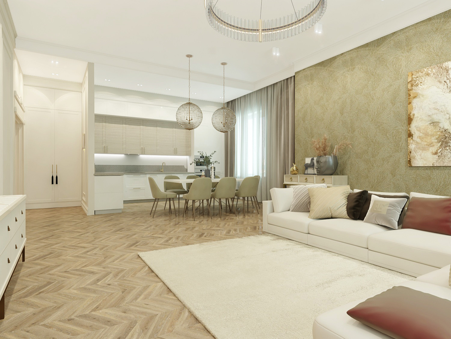 интерьер квартиры 117 квм. г. Новосибирск