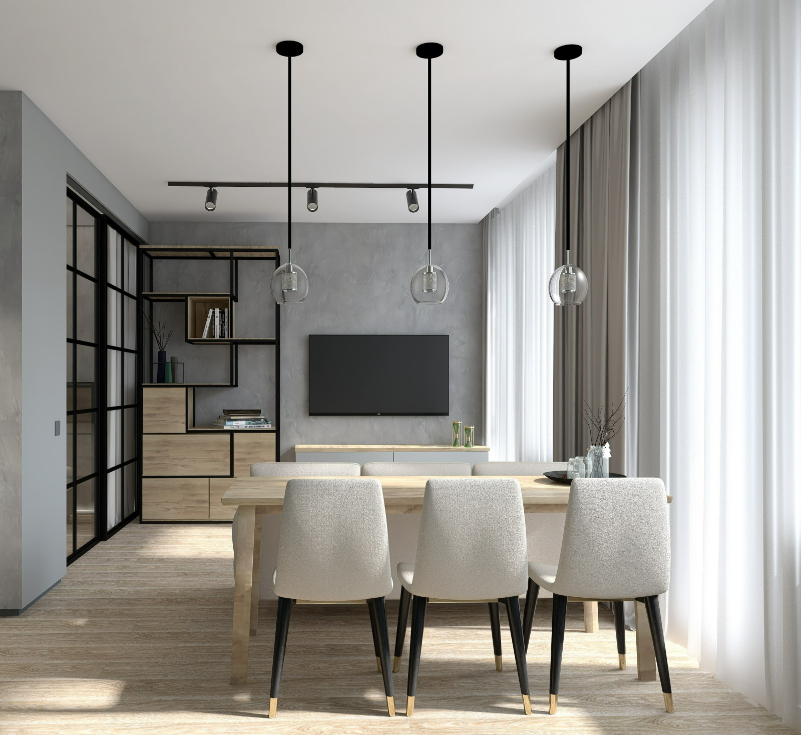 Обложка проекта: Светлая однокомнатная квартира с элементами лофт