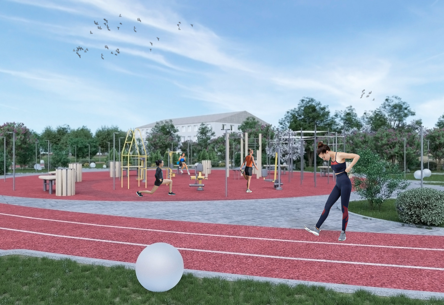 Визуализация & Ландшафтный дизайн с оранжерея