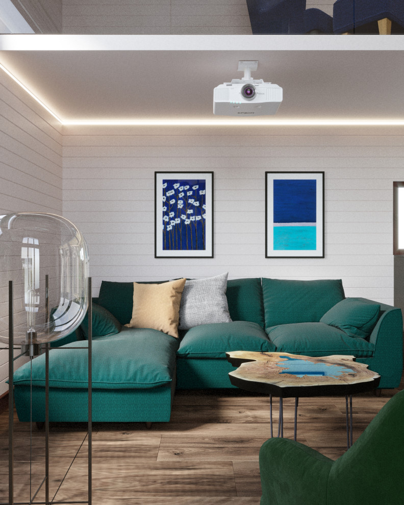 Деревянный дом на берегу Волги в Кимрах