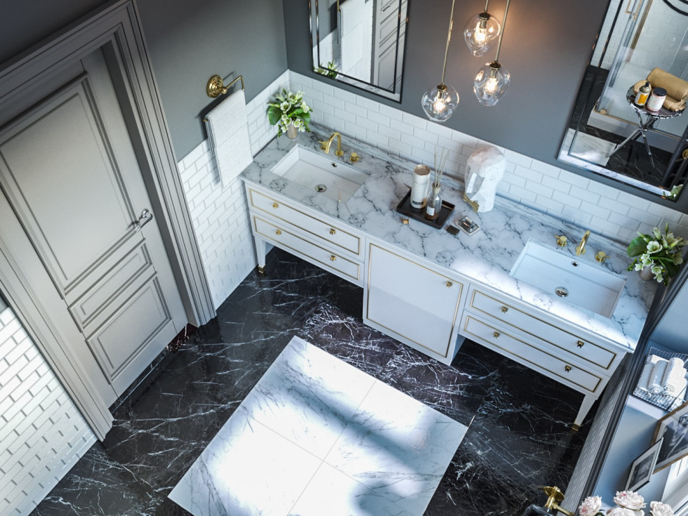 Дизайн коттеджа в неоклассическом стиле 260 кв.м. (2018 год)