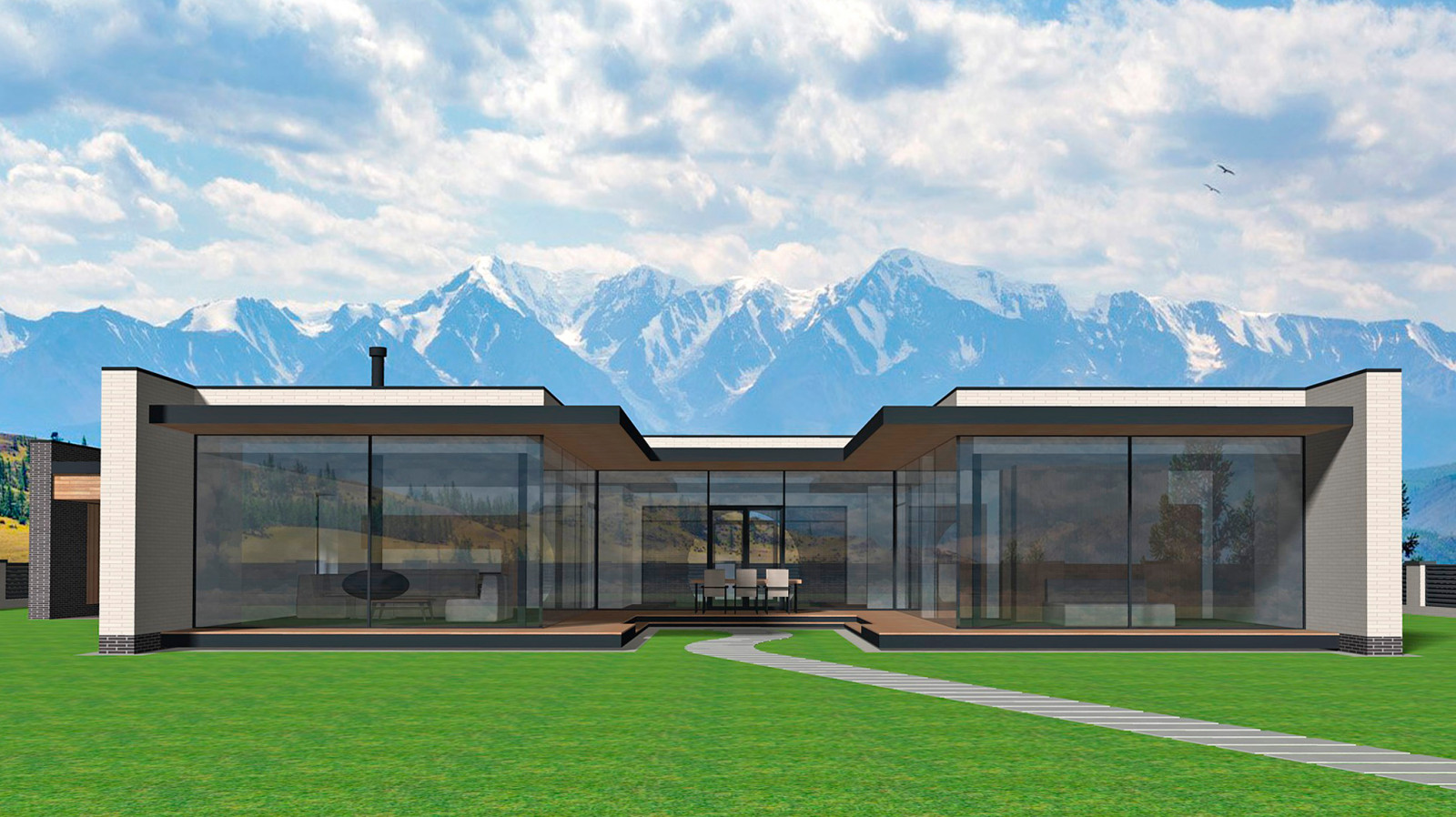 Проект дома в горном Алтае L-287 в стиле минимализм