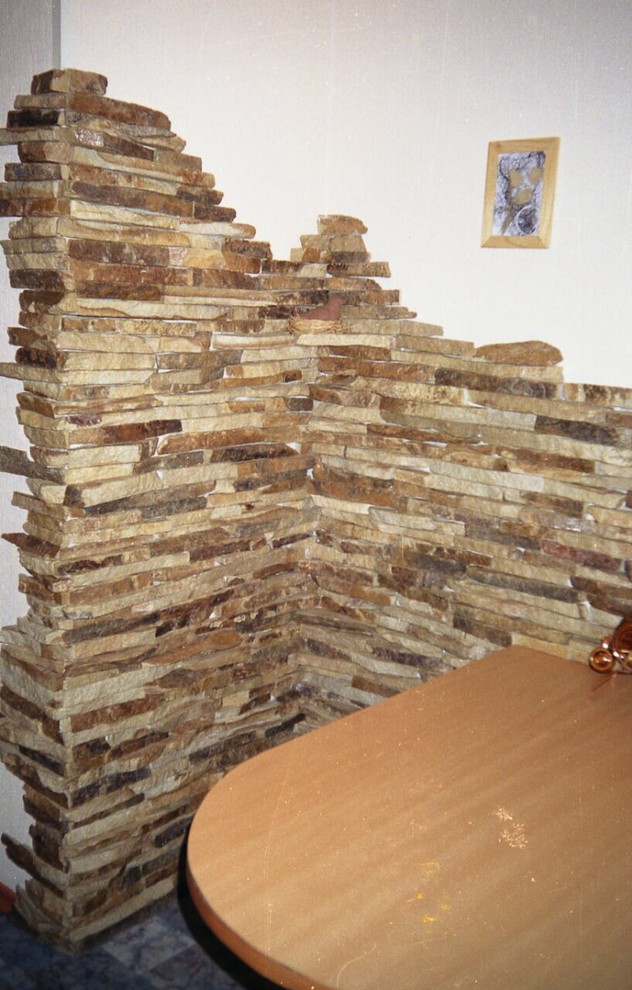 Песчаник"Лапша серая + желто-рыжая"