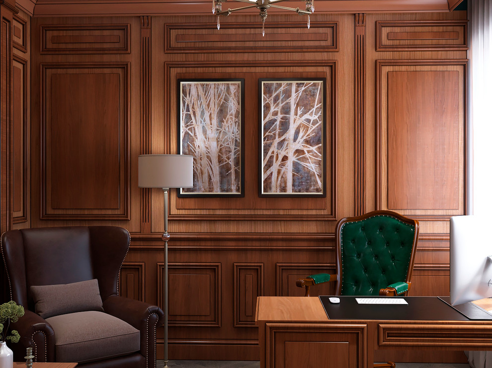 Обложка проекта: Интерьер кабинета в з.п. Бавария от Унистрой