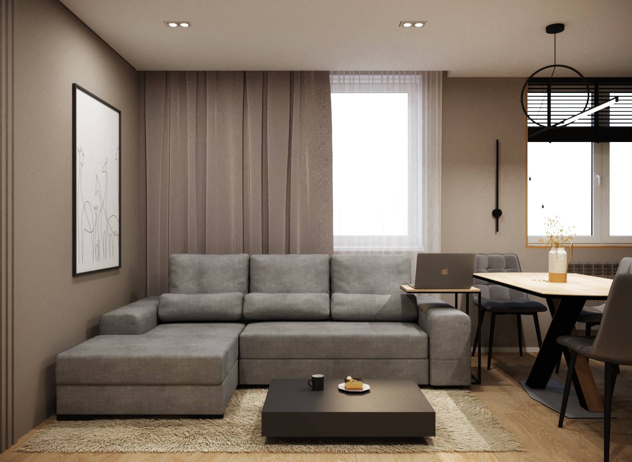 Проект для молодой семьи в центре Екатеринбурга, рядом с парком.